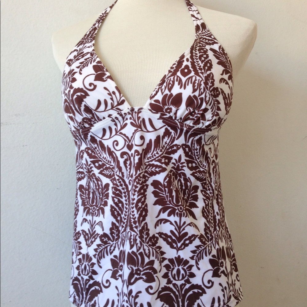 Victoria's Secret Halter Tankini Brown Paisley M